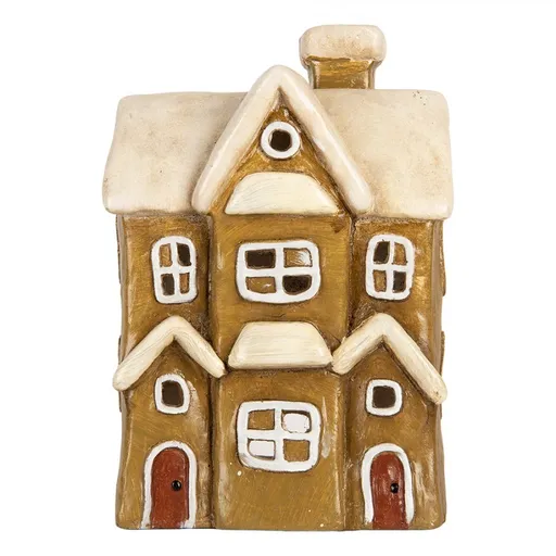 Zelený domek svícen na čajovou svíčku Homely - 23*15*33 cm Clayre & Eef