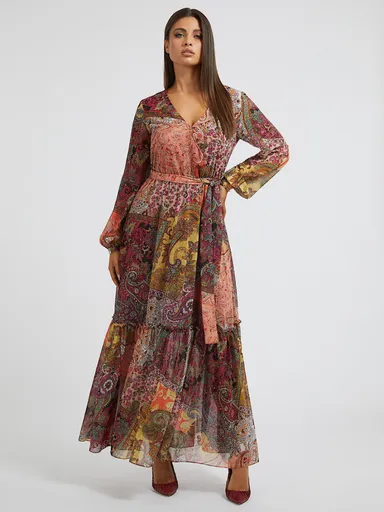 Guess dámské dlouhé šaty W2BK25WEXJ2 S