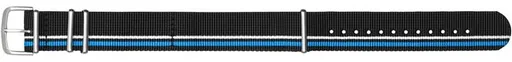 Traser řemen textilní černo-modrý Blue Infinity (63) - 22 mm