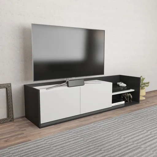 TV stolek Krog - Anthracite, White