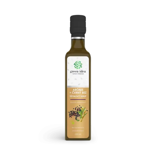 Arónie+černý bez sirup třtinový 250 ml - Green idea