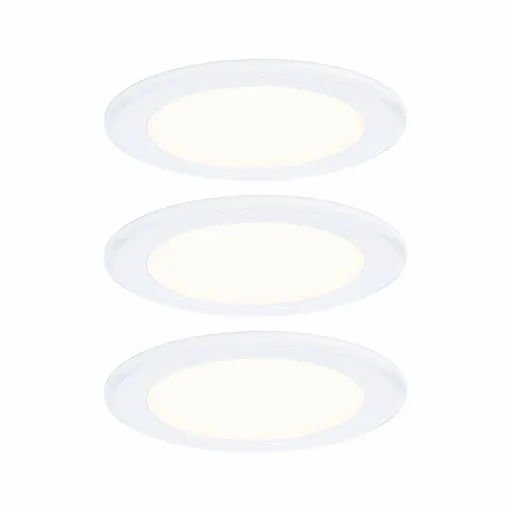 PAULMANN LED vestavná nábytková svítidla 3ks sada kruhové 65mm 3x2,5W 230/12V 3000K bílá