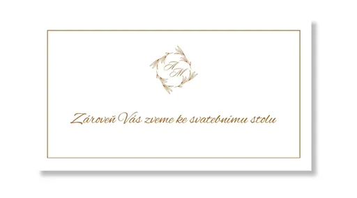 Personal Kartička ke stolu - Golden Exquisite Zvolte množství: od 1 ks do 10 ks