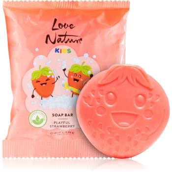 Oriflame Love Nature Kids Playful Strawberry čisticí tuhé mýdlo pro dětskou pokožku 75 g