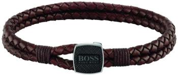 Hugo Boss Stylový náramek z hnědé kůže 1580048 19 cm