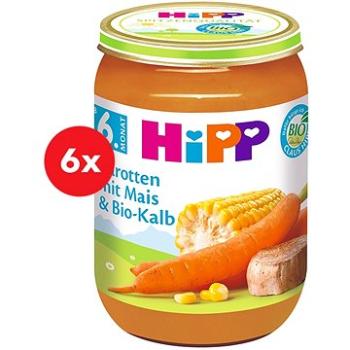 HiPP BIO Mrkev s kukuřicí a BIO telecím masem 6× 190 g (4062300260801)