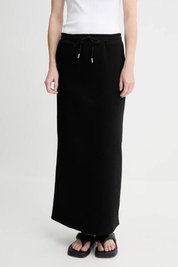 Sukňa Gestuz čierna farba, maxi, rovný strih, 10910115