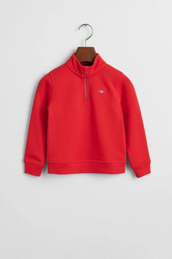 MIKINA GANT SHIELD HALF ZIP SWEAT BRIGHT RED