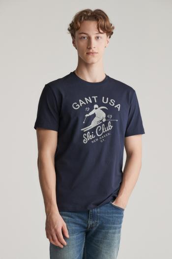 TRIČKO GANT SEASONAL GRAPHIC T-SHIRT EVENING BLUE