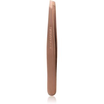 Tweezerman Studio Collection pinzeta se zešikmeným koncem Rose Gold 1 ks