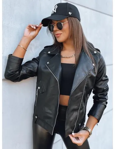 Dámská koženková bunda MODE MOSAIC černá