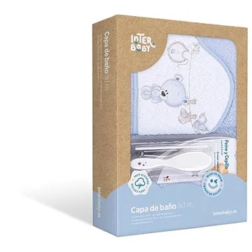 INTERBABY osuška froté a hřeben, modrá (8435440342878)