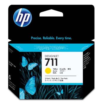 HP 711 CZ136A 3ks žlutá (yellow) originální cartridge