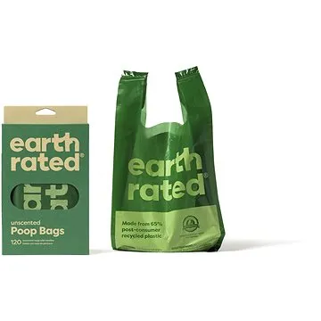 Earth Rated Sáčky na psí exkrementy s uchy bez vůně 120 ks box (870856000345)