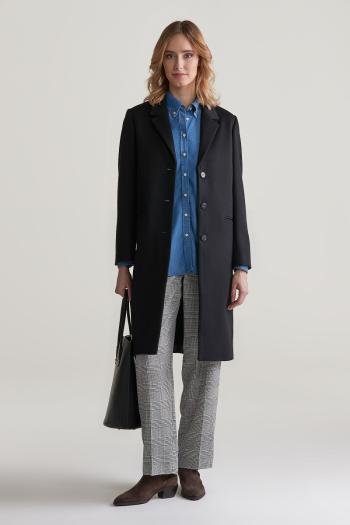 KABÁT GANT CLASSIC TAILORED WOOL COAT BLACK