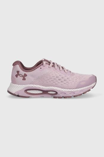 Boty Under Armour UA W HOVR Infinite 3 černá barva, na plochém podpatku, 3023556-002