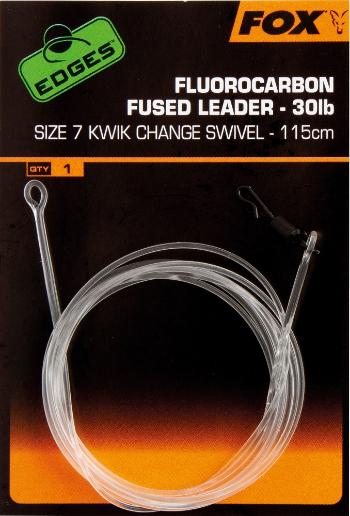 Fox návazec fluorocarbon s obratlíkem fused leader 115 cm 30 lb-velikost 7