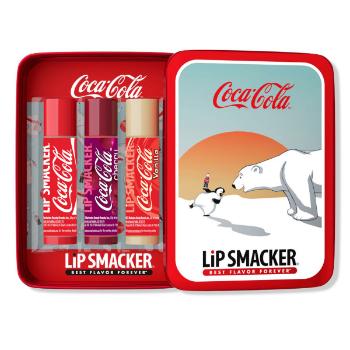 Lip Smacker Coca-Cola Polar Bear Trio Tin dárkové balení balzámů na rty 12 g