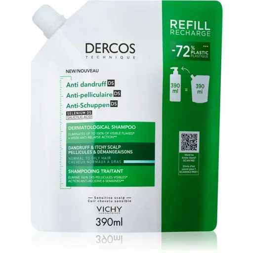 Vichy Dercos Anti-Dandruff šampon proti lupům pro normální až mastné vlasy 390 ml