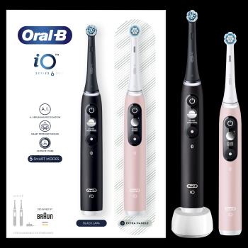 ORAL-B Oral-B iO-6 Čierna a ružová elektrická zubná kefka