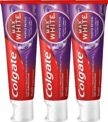 Colgate Zubní pasta Max White Purple Trio 3 x 75 ml