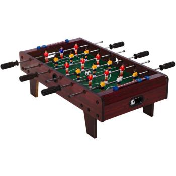 GamesPlanet® Mini stolní fotbálek s nožičkami, 70 x 37 x 25 cm, tm. dřevo M40543