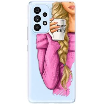 iSaprio My Coffe and Blond Girl pro Samsung Galaxy A73 5G (coffblon-TPU3-A73-5G)