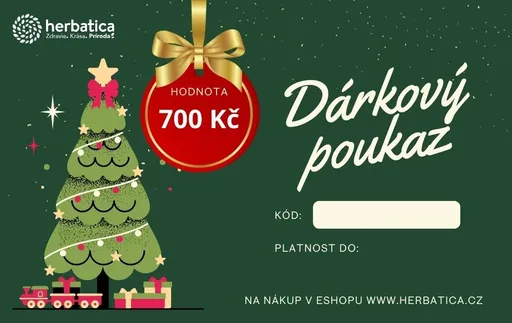 Dárkový poukaz Herbatica v hodnotě 700 Kč