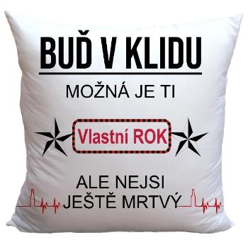 Polštář Buď v klidu (doplň text) (Velikost: 40 x 40 cm)