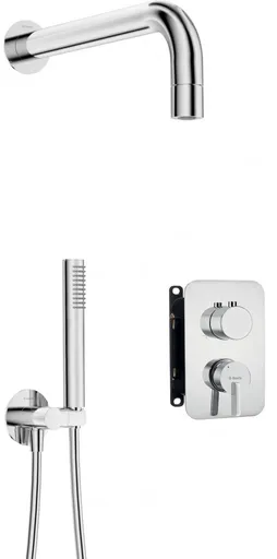 DEANTE Silia chrom, Podomítkový sprchový set, včetně tělesa s malou sprchovou hlavicí BXYZ0QSM