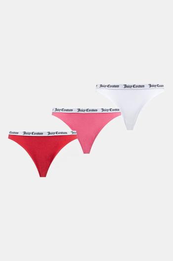 Kalhotky Juicy Couture DIDDY BRIEF 3PK 3-pack bílá barva, JCLBR224572