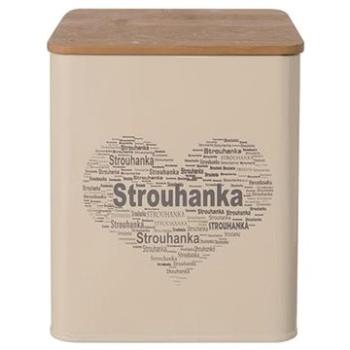 ORION Dóza plech/dřevo 11,5x11,5x14 cm STROUHANKA SRDCE (127515)