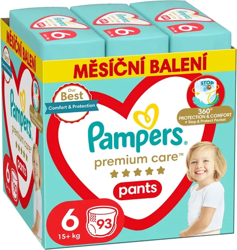 PAMPERS Premium Care Pants vel. 6 (93 ks) (8006540491010)