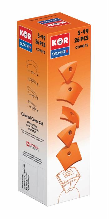 Építőjáték Geomag KOR - 26db, narancssárga