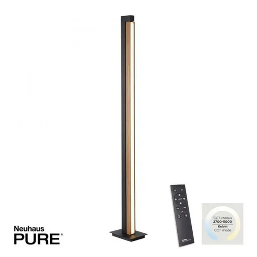 PAUL NEUHAUS Stojací lampa PURE-LINES 24W 2700-5000K 155cm dub/antracit 451-79