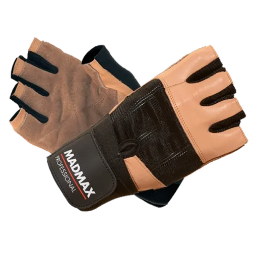 MadMax Rukavice Professional MFG269 hnědé - M