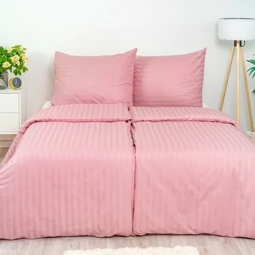 Stanex Povlečení atlas grádl starorůžová, 140 x 220 cm, 70 x 90 cm