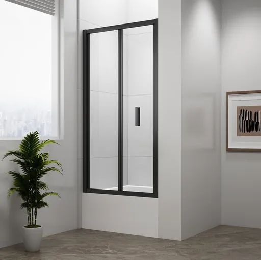 POLYSAN DEEP BLACK sprchové dveře skládací 1000x1650, čiré sklo MD1910B