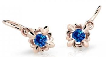 Cutie Jewellery Roztomilé dětské náušnice z růžového zlata C2212-10-X-4 modrá