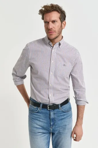 KOŠILE GANT REG CLASSIC POPLIN STRIPE PLUMPED RED