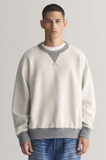 MIKINA GANT REVERSED C-NECK GREY MELANGE