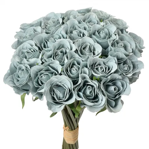 Modrá umělá kytice růže Rose blue - 20*16*30 cm 6PL0392BL