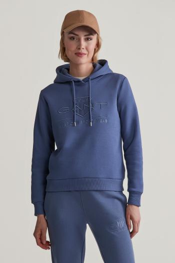 MIKINA GANT REG TONAL SHIELD HOODIE DUSTY NAVY