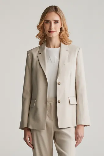 BLEJZR GANT SLIM STRETCH LINEN BLAZER SOFT OAT