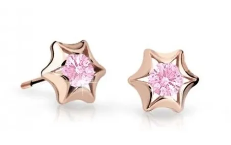 Cutie Jewellery Dětské náušnice z růžového zlata C2159-30-X-4 růžová
