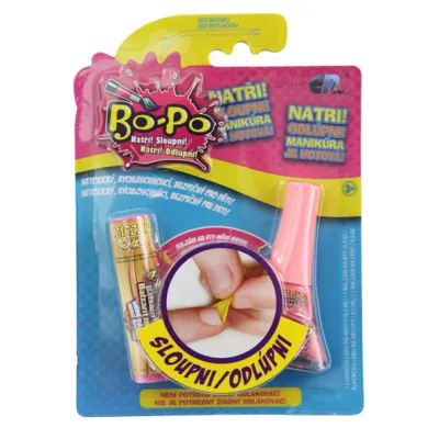 BO-PO sada lak na nehty a balzám na rty - Červená a mango