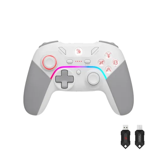 A4tech Bloody GPW70, gamepad, RGB, Dual mode 2, 4G+USB, bílá