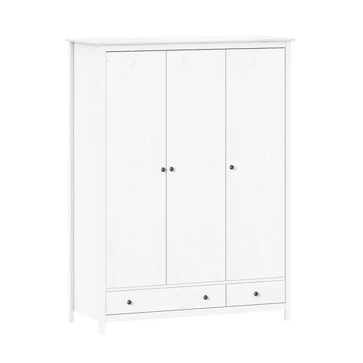 Skříň 3dveřová TORINO bílá, kovové úchytky