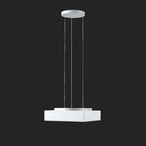 OSMONT LIN67458 LINA LE7 závěsné skleněné svítidlo stříbrná / bílá IP40 3000 K 27W LED DALI