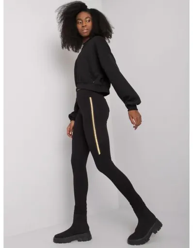 Dámské legíny bavlněné Bruna RUE PARIS černé